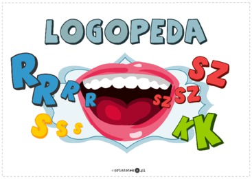 Logopedia - tabliczka - Printoteka.pl